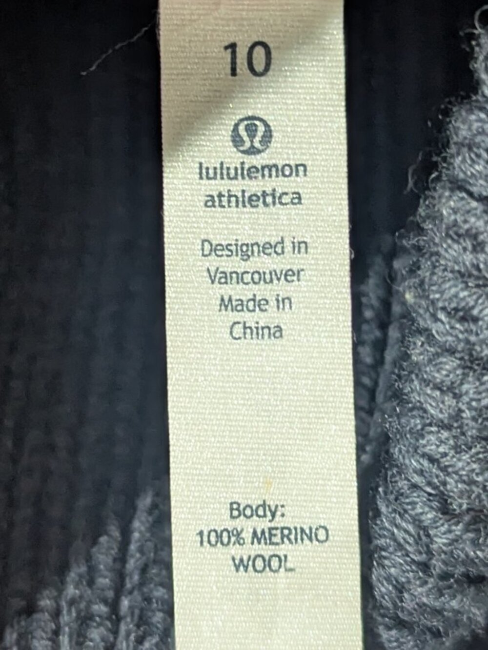 Lululemon Karmic Cocoon Wrap Merino Wool Heathered Black 10 - Picture 5 of 5